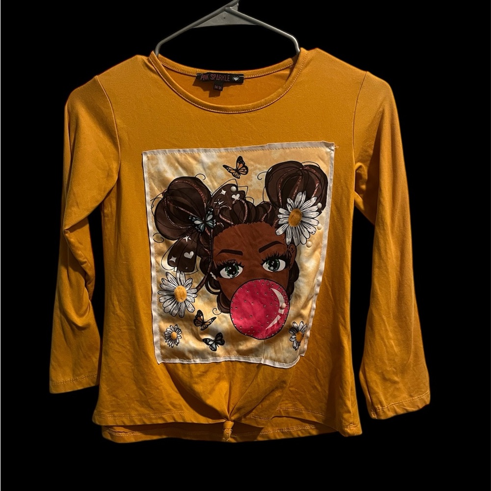 Kids' Mustard Graphic Long Sleeve Tee